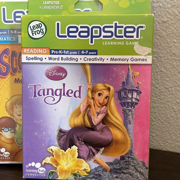 NIB Leapfrog Leapster Learning Games Disney SpongeBob Scooby - Picture 4 of 7